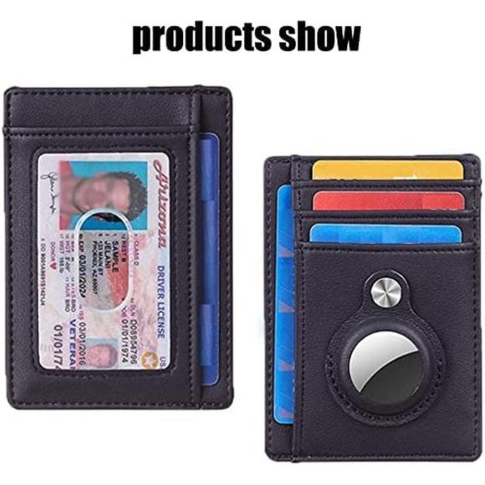 DESERTI Wallet for Apple Airtags, Air Tag Holder, Slim Minimalist Wallet